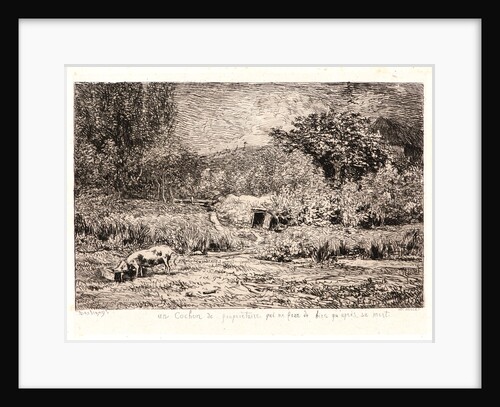 Pig in an Orchard (Le Cochon dans un Verger), ca. 1860 by Charles François Daubigny