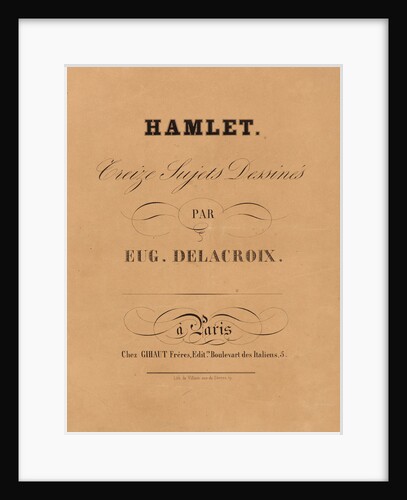 Hamlet: title page, 1834-1843 by Eugène Delacroix