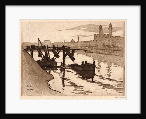 The Seine at the Trocadero (The Trocadero Seen from the Left Bank), 1894 by Eugène Bejot