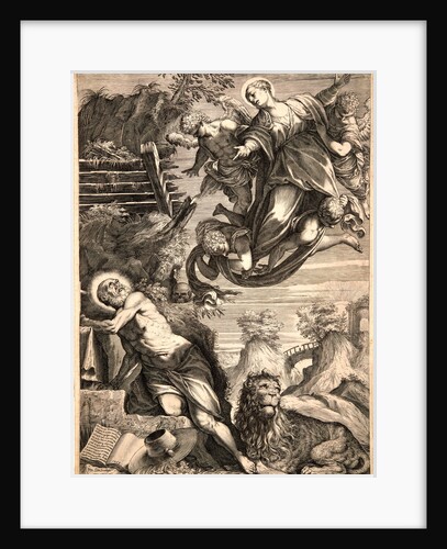 The Madonna Appearing to St. Jerome, 1588 by Agostino Carracci