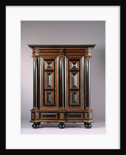 Pillow Case with detached Corinthian columns and veneered with rosewood and ebony by Anonymous