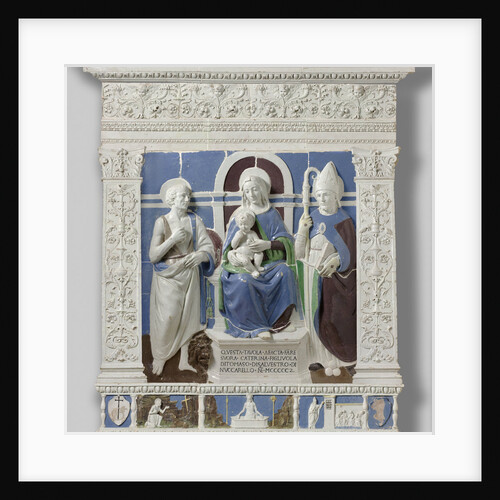 Altarpiece with the Virgin and Child Enthroned entre Saint Jerome and Saint Nicholas of Myra by Anonymous