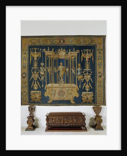 Grotesk Carpet with Hercules, Master of Geometric mark by Perino del Vaga