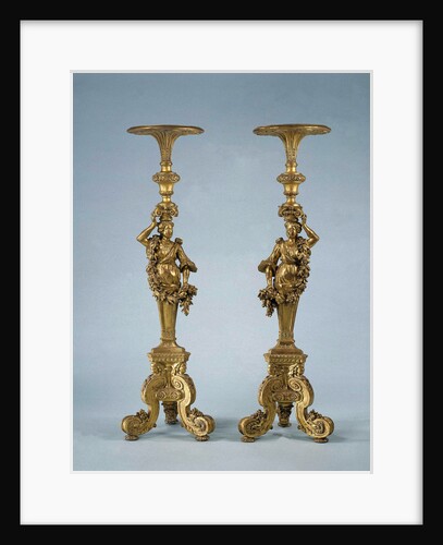 Two candle stands Torchères by Anonymous
