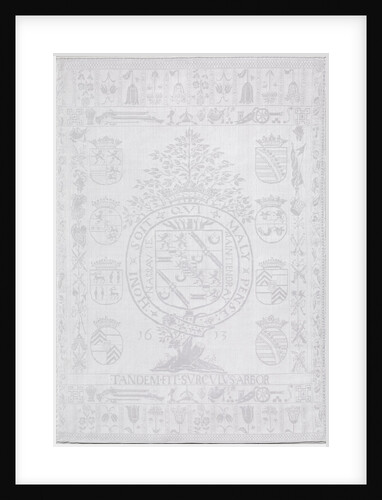 Napkin with the coat of arms of Count Maurice of Orange-Nassau by Paschier Lamertijn