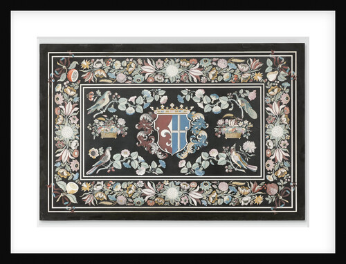 Table top with a coat of arms by Giovanni Leoni