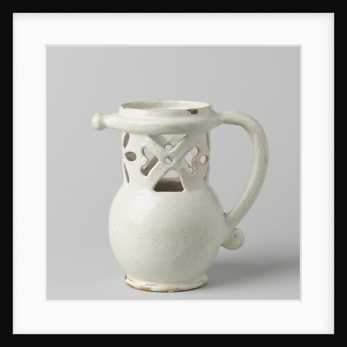 Puzzle jug, Fopkan on stand ring with worked neck and C-shaped ear. Undecorated by Anonymous