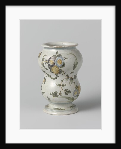 Vase, painted with flowers vines by Anonymous