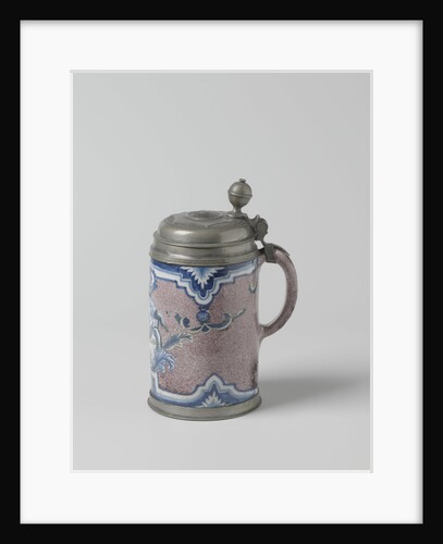 Beer mug with lid by Anonymous