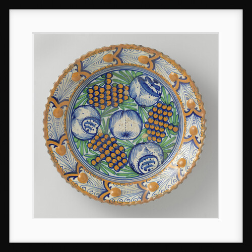 Dish with pomegranates by Anonymous