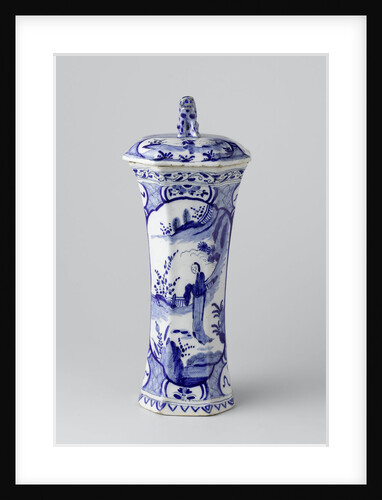 Garniture with three vases and two beaker vases by De Drie Posteleyne Astonne