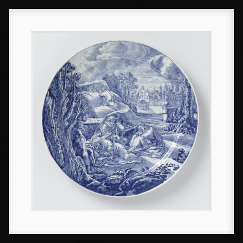 Plate with Christ on the Mount of Olives, Dammas Hofdijck by Hendrick Goltzius