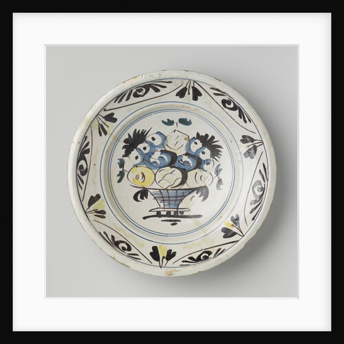 Dish polychrome painted majolica by Anonymous