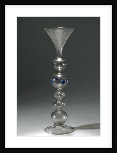 Wine glass with a hollow stem with five balls by Anonymous