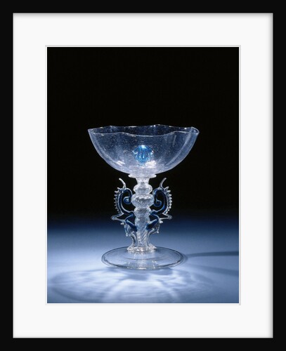 Wing Glass with six times lobed chalice by Anonymous