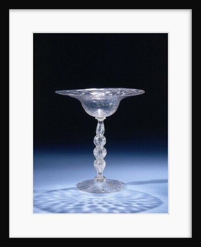 Chalice Glass with bell-shaped calyx with ribs by Anonymous