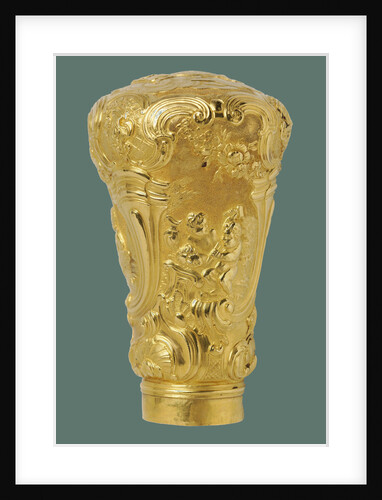 Walking stick Button with three medallions which symbols of music, painting and sculpture by Louis Métayer