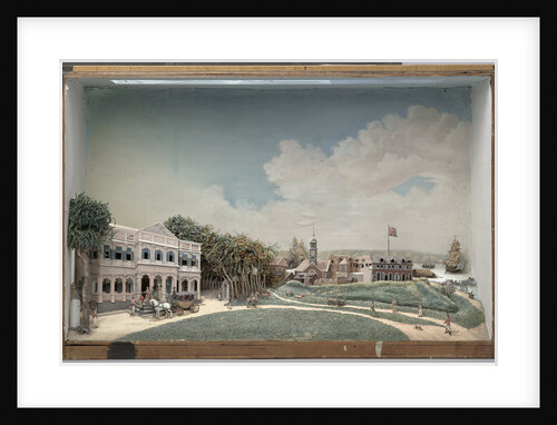 Diorama of Government Square in Paramaribo Suriname by Gerrit Schouten