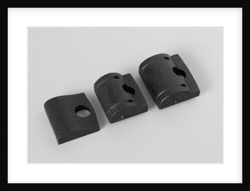 Fragments of three models of donkey heads by Anonymous