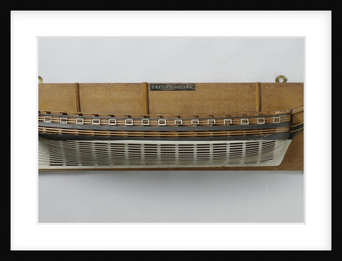 Half Model of a frigate of 50 pieces by Anonymous
