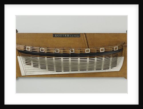 Half Model of a cutter of 14 pieces by Anonymous