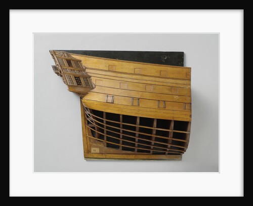 Half model of the stern of a 74-gun ship of the line by Anonymous