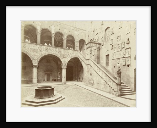 Courtyard of the Palazzo Podestà in Florence Italy by Fratelli Alinari