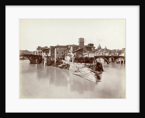 Tiber Island and San Bartolomeo by Fratelli Alinari
