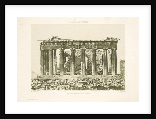Parthenon (east side), Acropolis, Athens by Eugène Piot