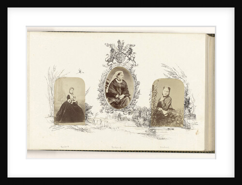 Portrait of Alexandra, Princess of Wales bordered by drawing of English landscape by Anonymous