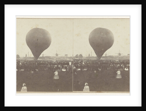 Nadars air balloon at Palace of Industry, Paleis voor Volksvlijt by Anonymous