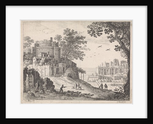 Buildings along a road by Willem van Nieulandt II and Antoine Bonenfant