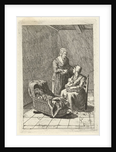 Women by a Cradle by Pieter Kikkert