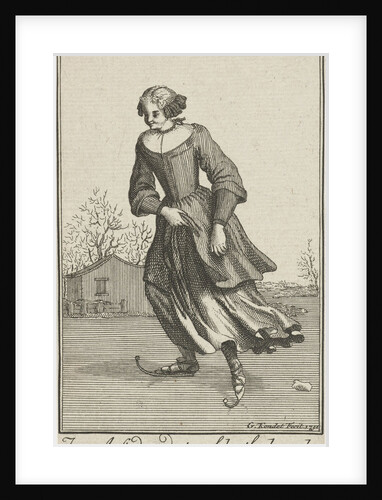 Skating woman, Gerardus Condet by Bernard Picart