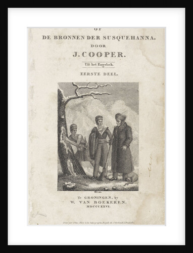 Title page for, J. Cooper, The settlers, 1826, De volkplanters, Slaes by Anonymous