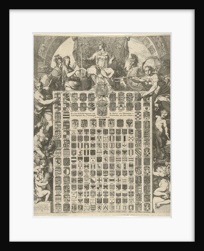 Prince William III in an allegorical frame, Johannes Jacobsz van den Aveele by Jacobus Robijn Gerard de Lairesse