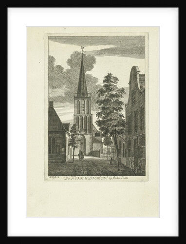 Village scene with church in Diemen The Netherlands by Hendrik Berg