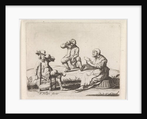 Three farmers, Anonymous by Pieter Jansz. Quast