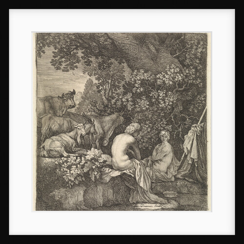 Shepherds near a pond, Moyses van Wtenbrouck by Joannes Day