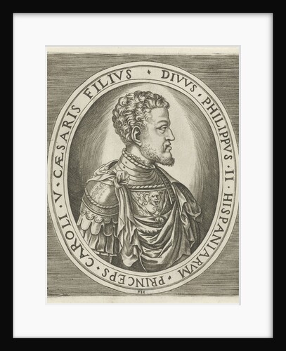 Portrait of King Philip II of Spain, Frans Huys by Hieronymus Cock