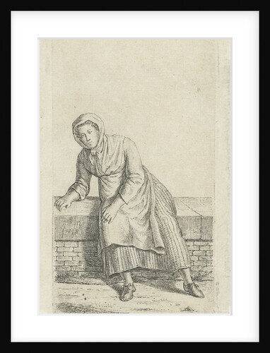Woman sitting on a wall by Anthonie Willem Hendrik Nolthenius de Man