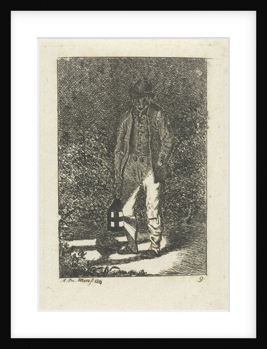 Man with a lantern by Anthonie Willem Hendrik Nolthenius de Man