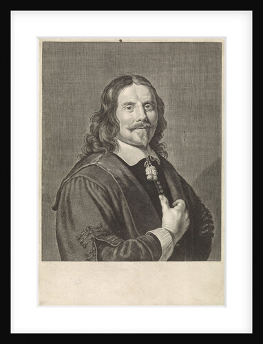 Portrait of Henricus Regius, Theodor Matham by Hendrick Bloemaert