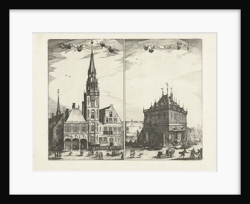 The Old Town Hall in Amsterdam and the Waag The Netherlands by Claes Jansz. Visscher II
