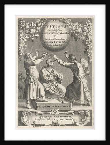 Minerva and two chained figures, Reinier van Persijn by Adriaen Wijngaerden