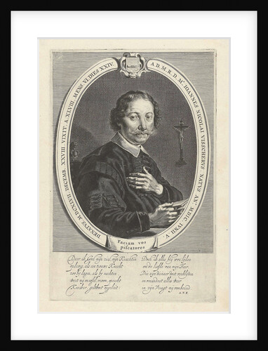 Portrait of John Nicolaesz. Visscher, Theodor Matham by Monogrammist AVK