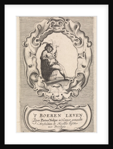 Sitting pipe-smoking farmer by Nicolaes Visscher I