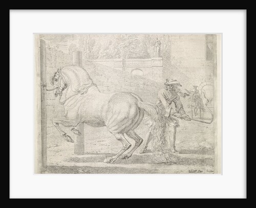 Man with whip and a horse by Dirk Maas