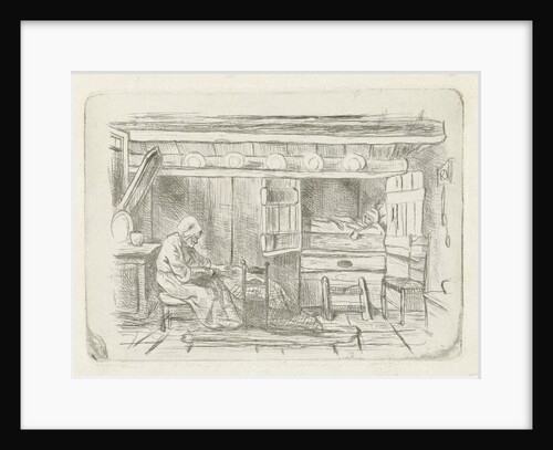 Two figures in an interior by Jozef Israëls
