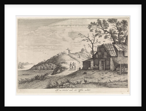 Pub near to a road, Pieter Nolpe by Nicolaes Visscher I